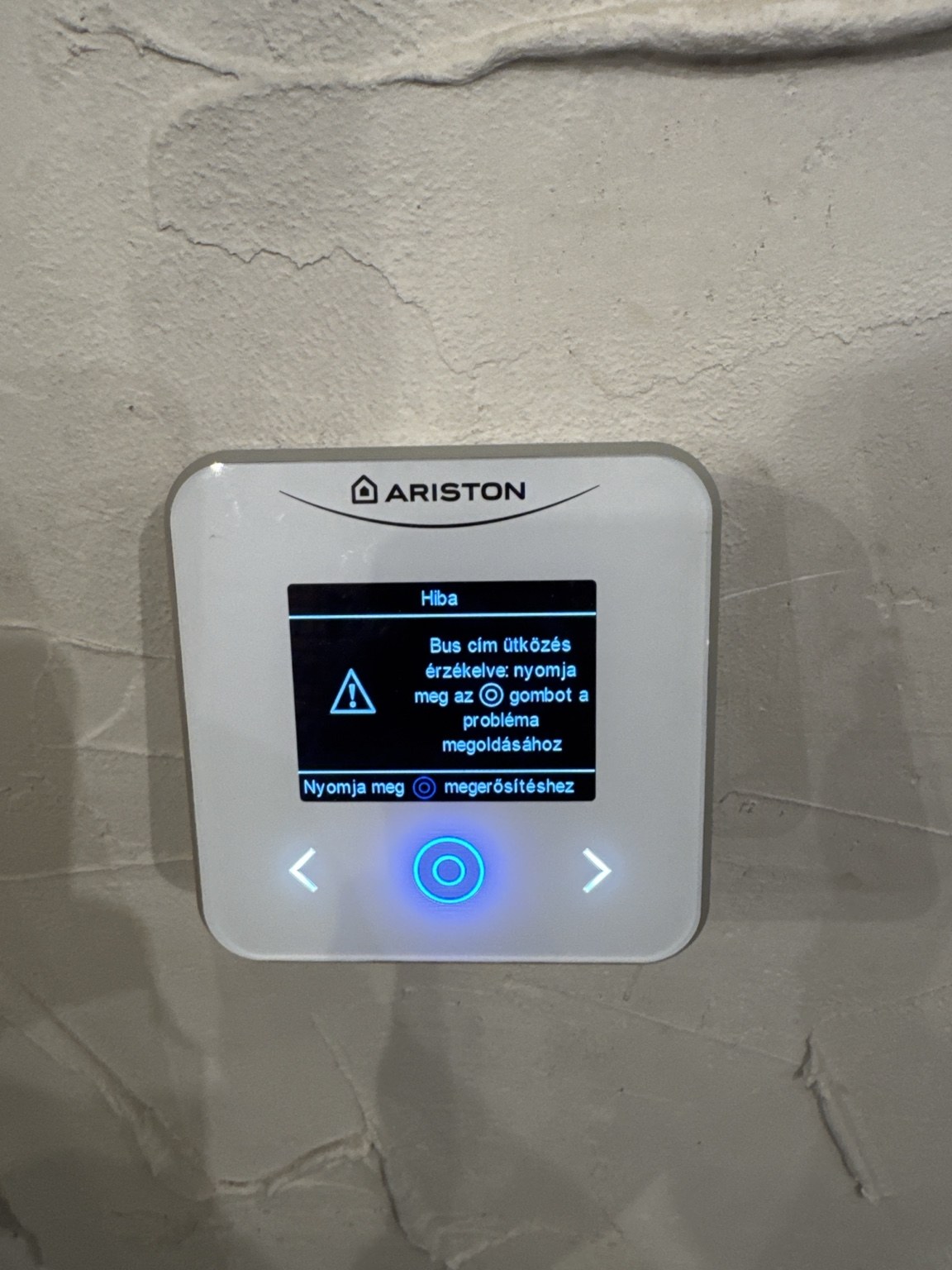 Ariston Cube S Net vezérlő Bus cím ütközés hibával Ariston Clas One kazánnál