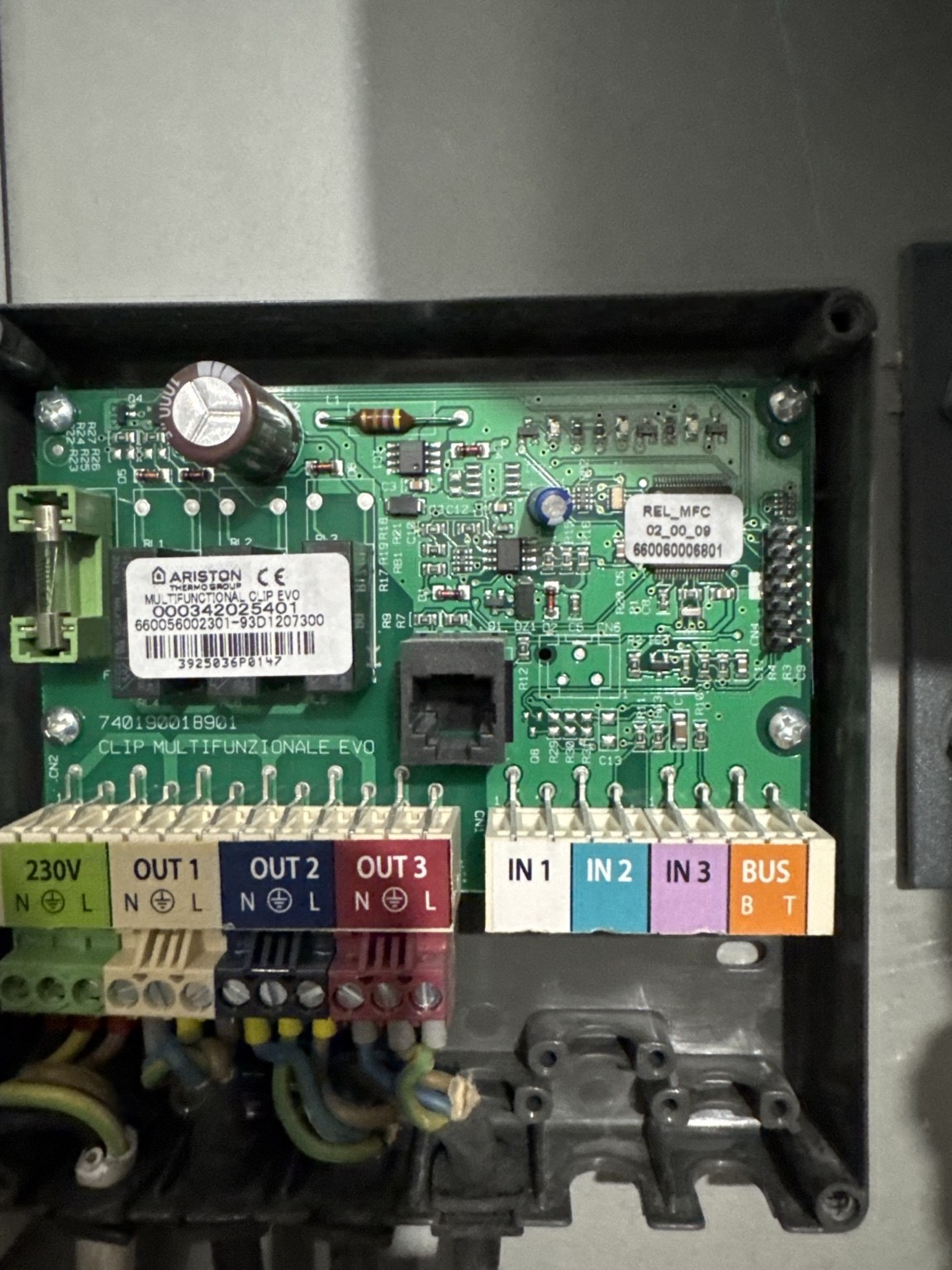 Ariston Clip Multifunzione EVO modul BUS bemenettel és kimenetekkel