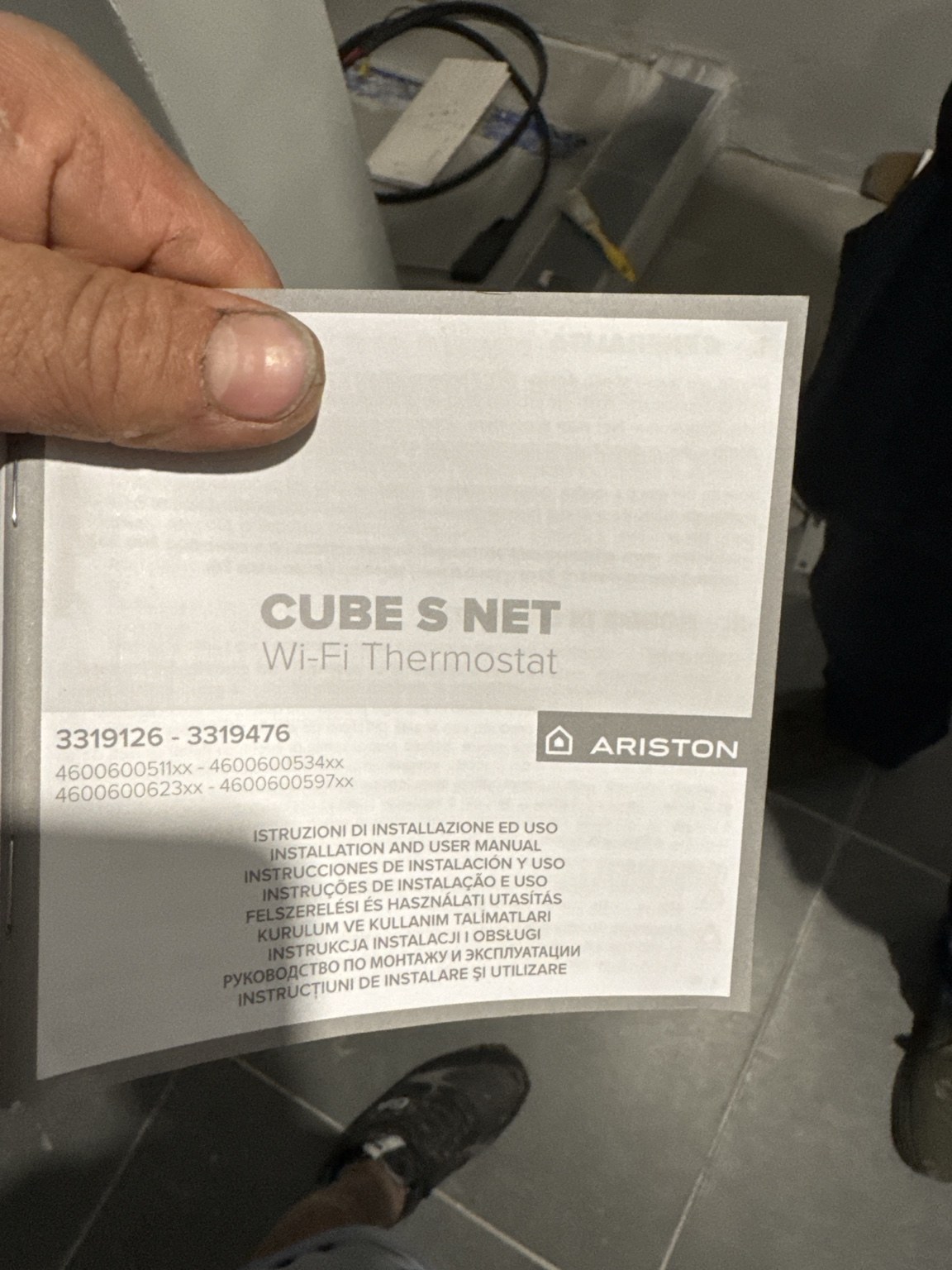 Ariston Cube S Net Wi-Fi Thermostat kézikönyv