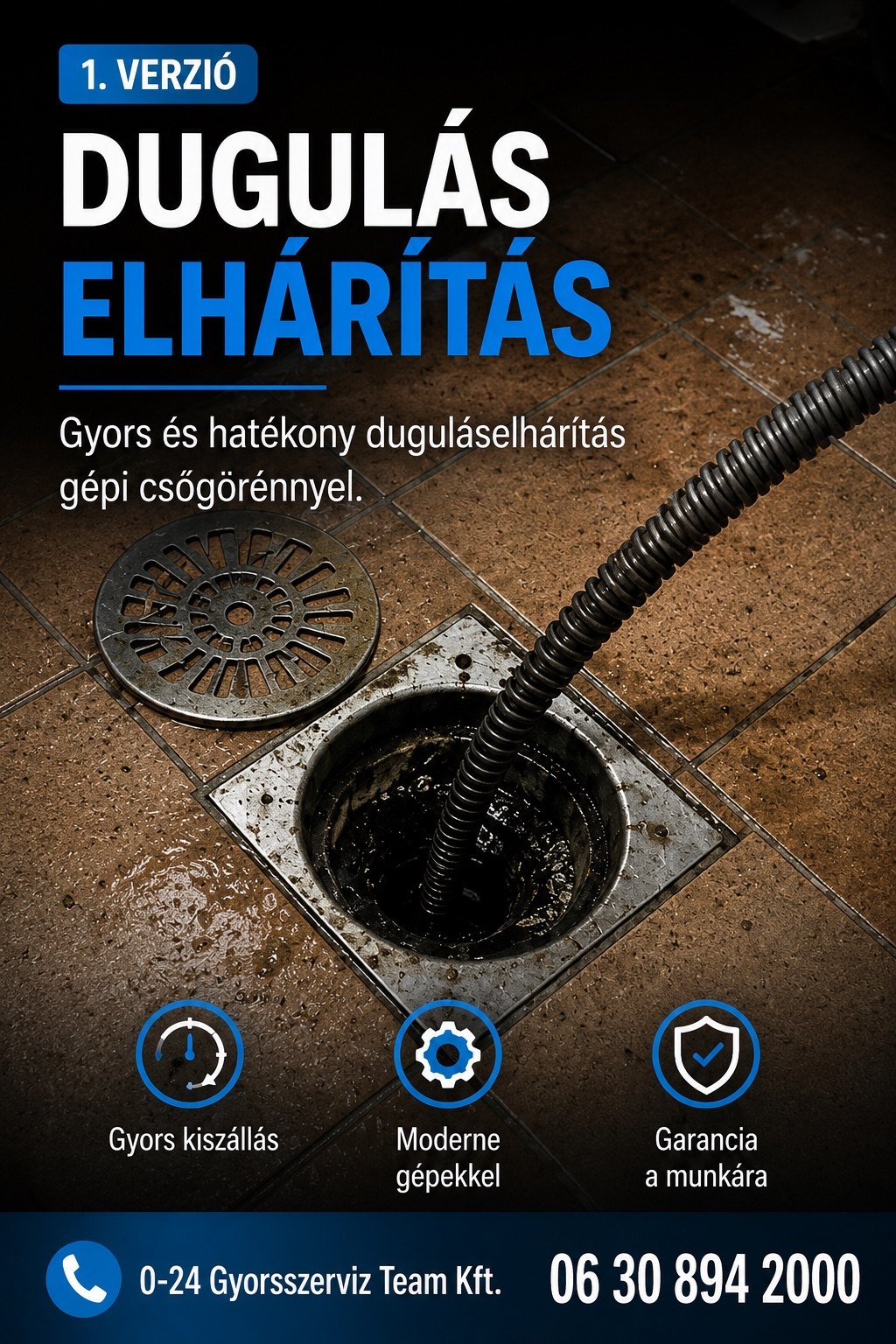 Gépi csőgörényes duguláselhárítás