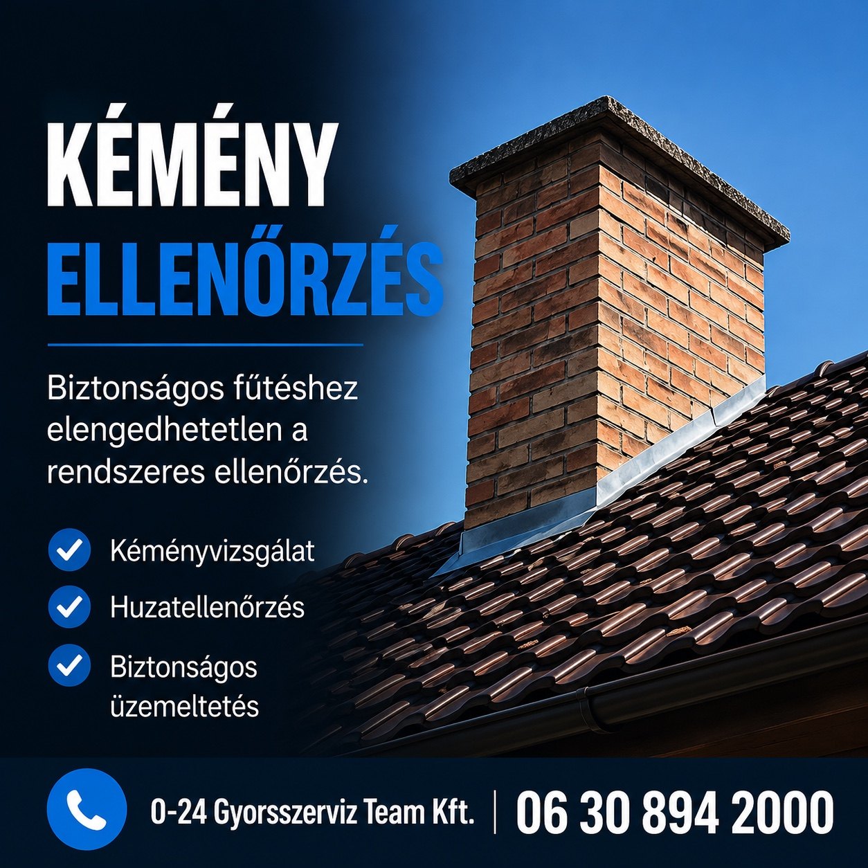 Kémény ellenőrzés és huzatvizsgálat Kémény ellenőrzés huzatvizsgálattal és biztonságos fűtési rendszer üzemeltetéssel