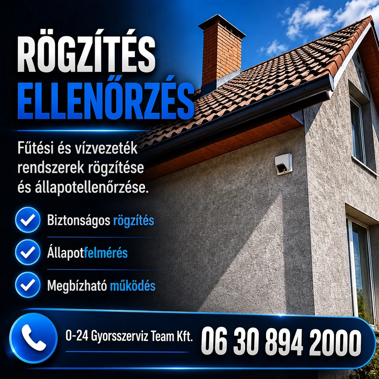 Vízvezeték és szerelvény rögzítés ellenőrzése – Mosógép bekötés